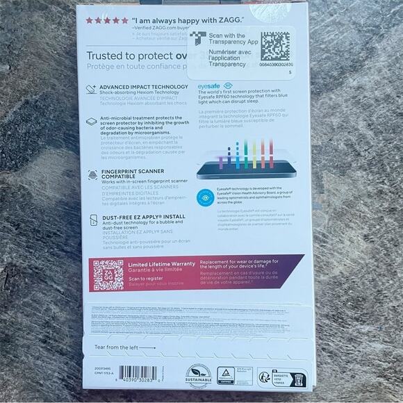 ZAGG Fusion XTR3 Privacy Anti-Glare Samsung Galaxy S24 Screen Protector - Picture 2 of 4